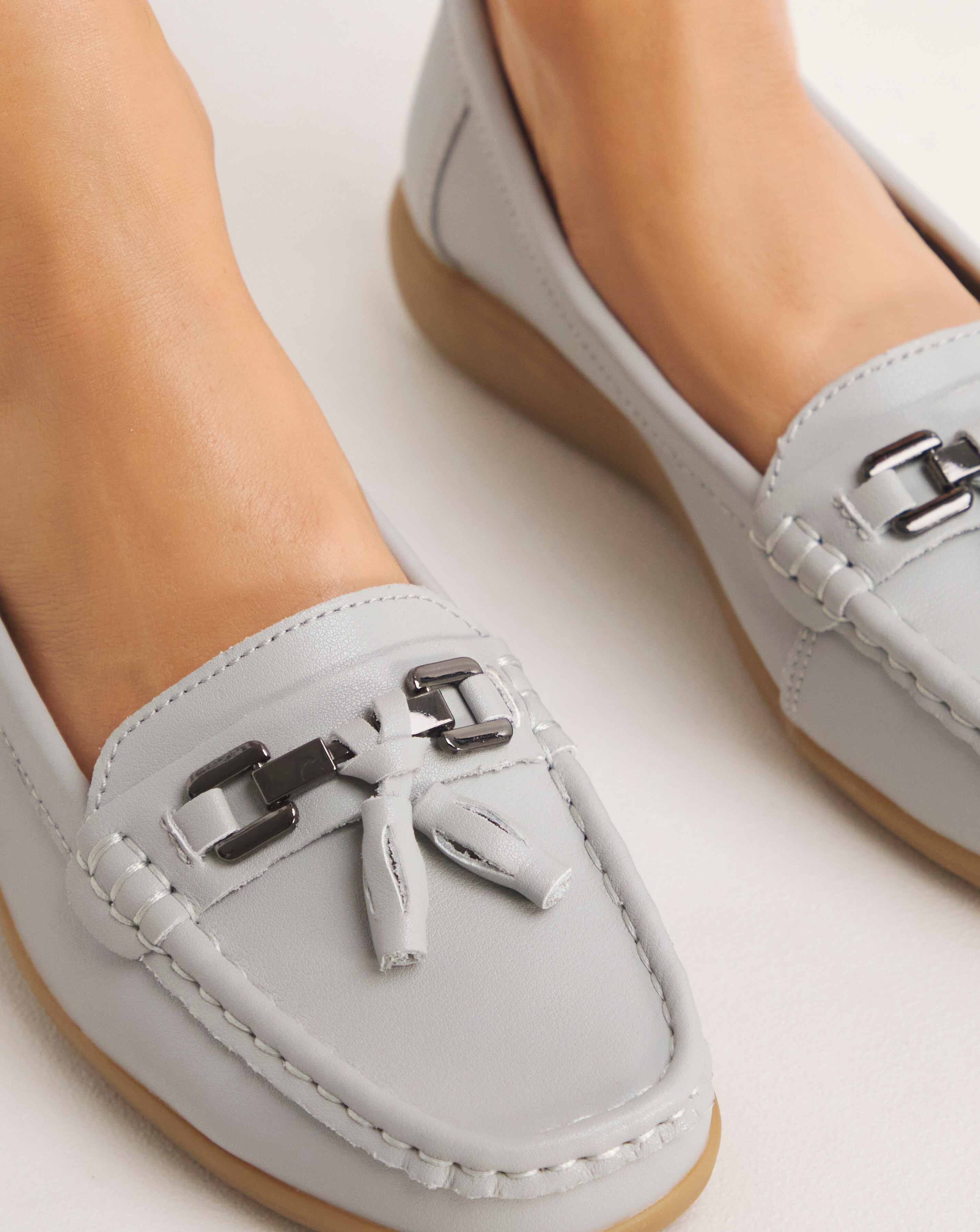 Samara Leather Tassel Detail Loafer Wide E Fit | Crazy Clearance