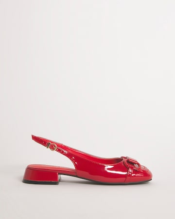 Everly Snaffle Trim Slingback Shoes Wide E Fit