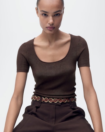 Mango Ribbed Rosae Top