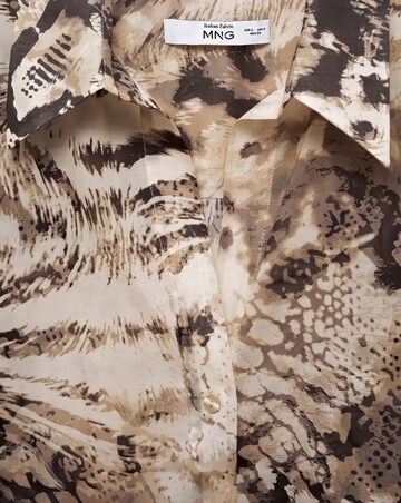 Mango Semi Sheer Animal Print Shirt