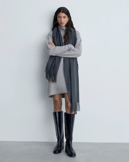 Mango Short Knitted Turtleneck Dress