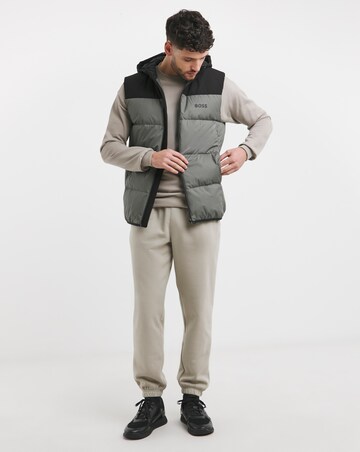 BOSS Colourblock Hooded Gilet - Grey