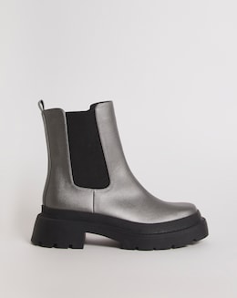 Cady Metallic Chunky Chelsea Ankle Boots - Extra Wide Fit (EEE)
