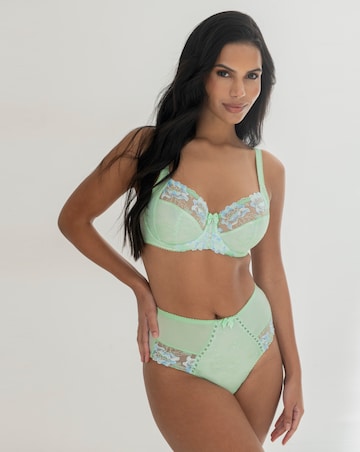 Pour Moi Sofia High Waist Deep Brief Pistachio/Blue