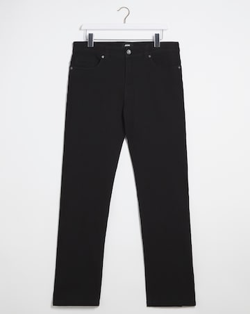 Loose Fit Stretch Gabardine Jean Black