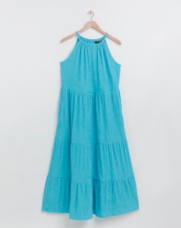 Textured Halter Maxi Dress