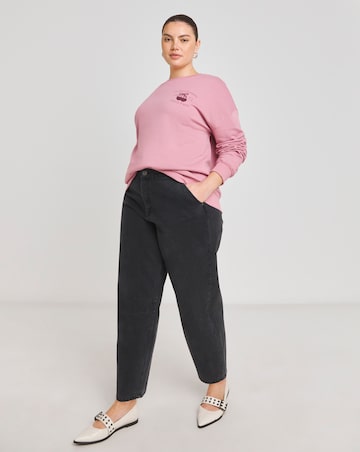 Dusty Pink Cherry Printed Sweatshirt
