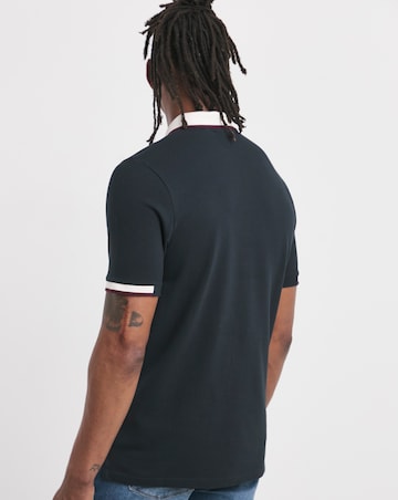 Lyle & Scott Short Sleeve Half Tipped Polo - Navy