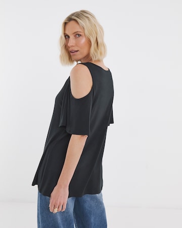 Cold Shoulder Longline Swing Top