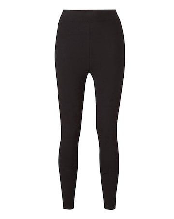 High Waist Cotton Rich Jersey Leggings Long