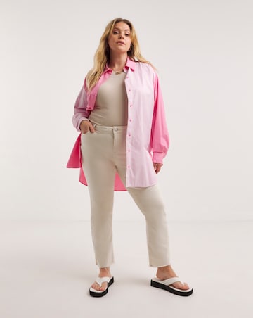 Pink Mixed Stripe Poplin Shirt