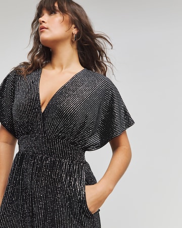 Twisted Wunder Samantha Glitter Stripe Velvet Jumpsuit