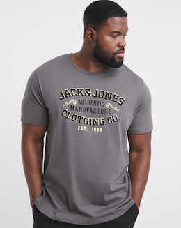 Jack &amp; Jones Logo T-Shirt - Grey