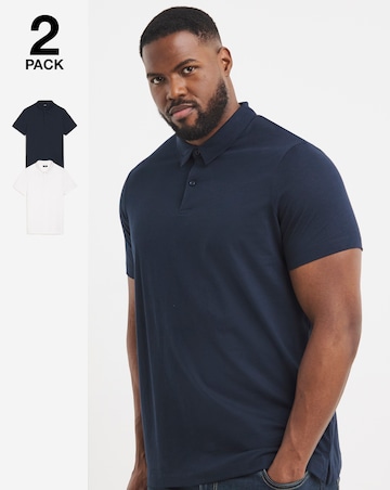 Two Pack Pure Cotton Jersey Polo