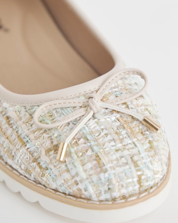 Cushion Walk Natural Boucle Ballerina- Extra Wide Fit (EEE)