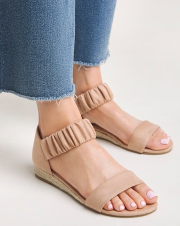 Candace Twin Strap Espadrille Sandals - Extra Wide Fit (EEE)