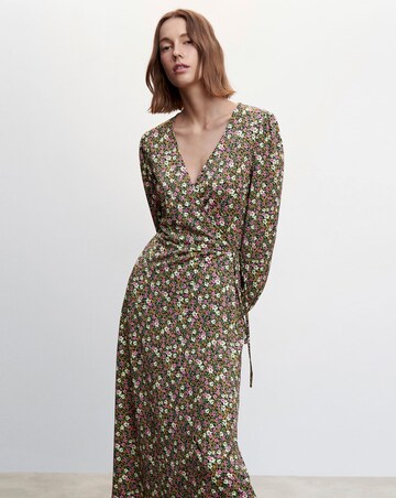 Mango Martis Printed Cut-Out Detail Dress