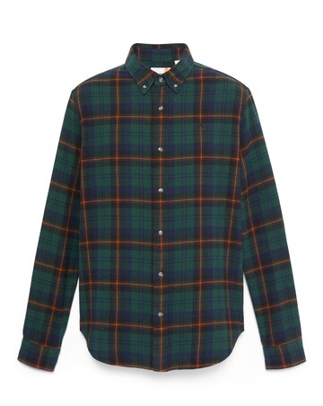Timberland Mid-Weight Flannel Check Shirt - Green