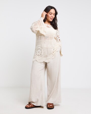 Simply Be Long Sleeve Crochet Smock Tunic