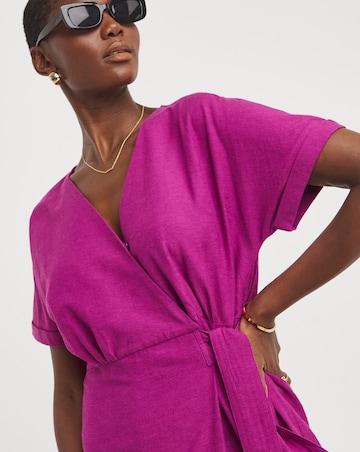 Linen Wrap Dress