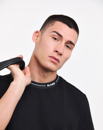BOSS Logo Neckline Black T-shirt