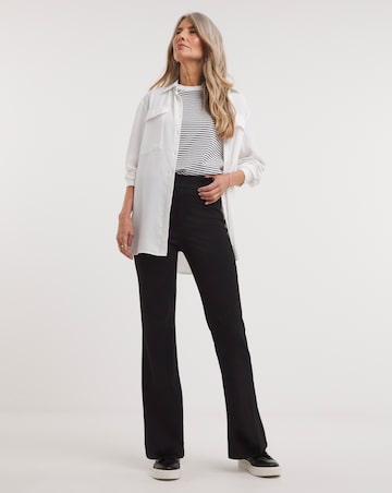 Black Stretch Bootcut Jersey Denim Jegging