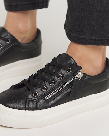 Kate Lace Up Zip Detail Chunky Trainers - Extra Wide Fit (EEE)