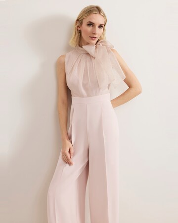 Phase Eight Stephy Shimmer Tie Neck Jumpsuit