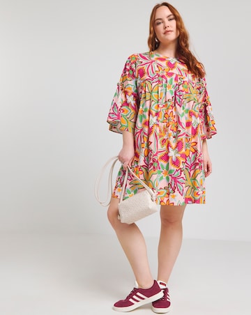 Native Youth Botanical Flower Mini Dress