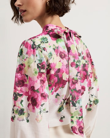Phase Eight Winnie Border Floral Blouse