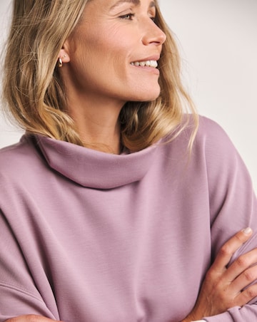 Anthology Elderberry High Neck Zip Side Sweatshirt