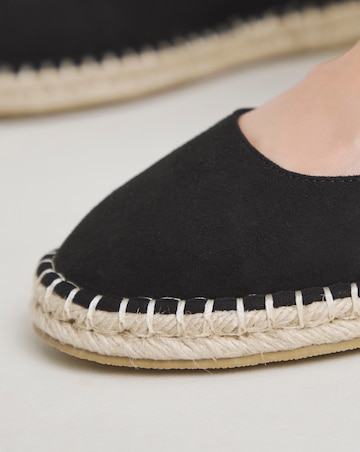 Daphne Espadrille Ballerina With Ankle Strap - Wide Fit (E)