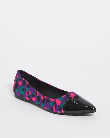 Maya Heart Toe Cap Ballerina Shoes Ex Wide Fit