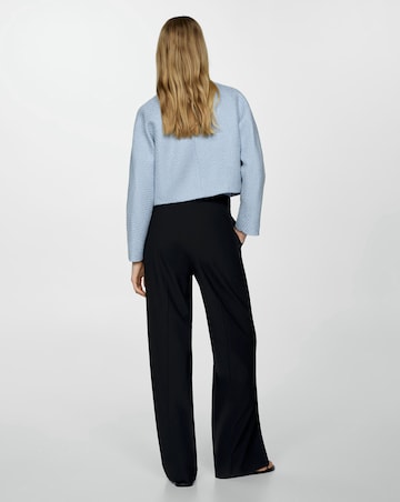 Mango Cropped Tweed Jacket with Pockets