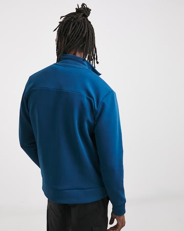 BOSS Blue Stripe Full Zip Sweat Top