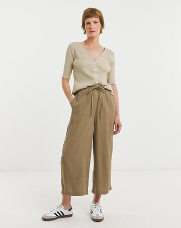 Lettuce Half Sleeve Rib Cardi