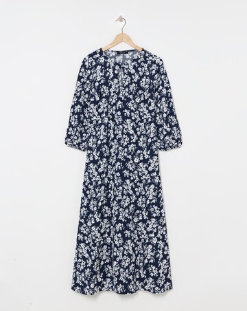 Textured Jersey Keyhole Maxi Dress