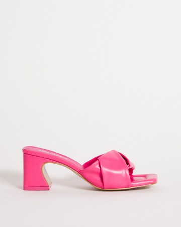 Dakota Volume Block Heeled Mule Sandals - Wide Fit (E)