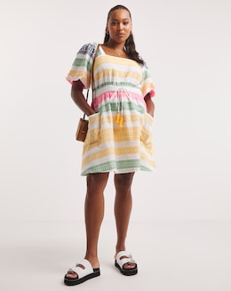 Lovedrobe Aztec Tie Waist Mini Dress