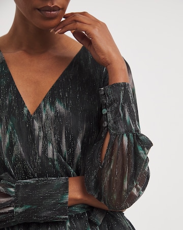 Joanna Hope Printed Plisse Dress