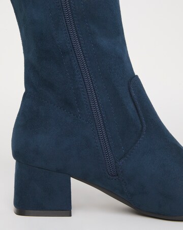 Claudia Low Block Heel Knee High Boots - Standard Fit (D) & Standard/Curvy Calf