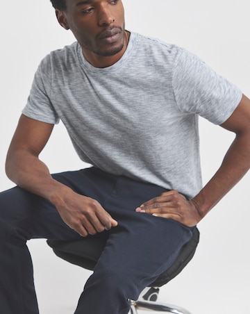 Straight Fit Stretch Gabardine Jean Navy