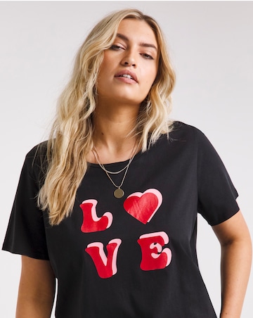 Black Love Slogan Tee