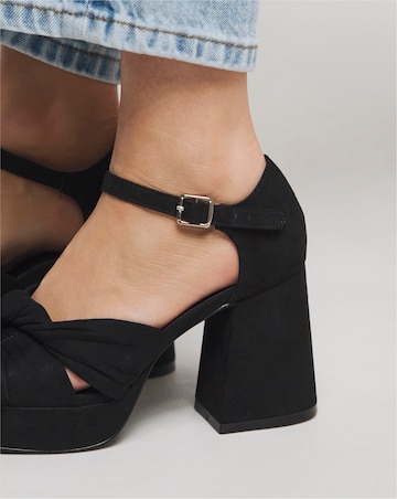 Agnes Knot Detail Platform Sandals - Extra Wide Fit (EEE)
