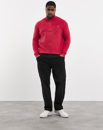 Polo Ralph Lauren Red Zip Neck Jumper