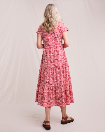 Julipa Pure Cotton Tiered Midi Dress