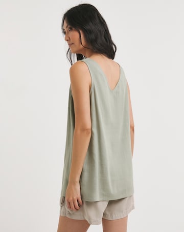 Linen V Neck Vest Top