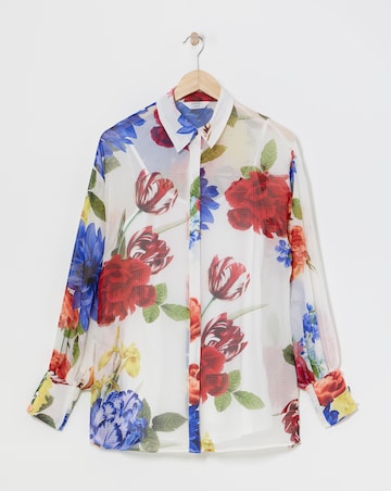 Joanna Hope Oversized Chiffon Shirt