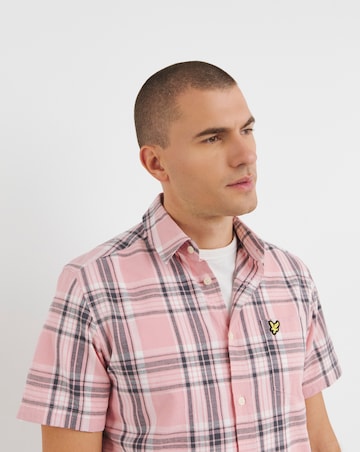 Lyle & Scott Pink Linen Check Shirt