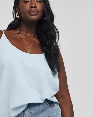 Simply Be Light Blue Scoop Neck Cami